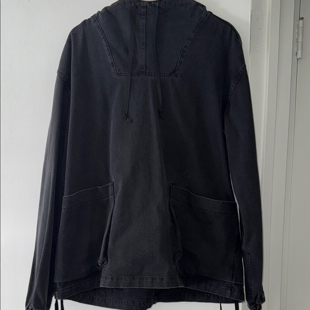 The Frankie Shop Charcoal Denim Hoodie